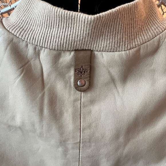 MACKAGE Lambskin Leather Tan Bomber Jacket - Picture 7 of 8